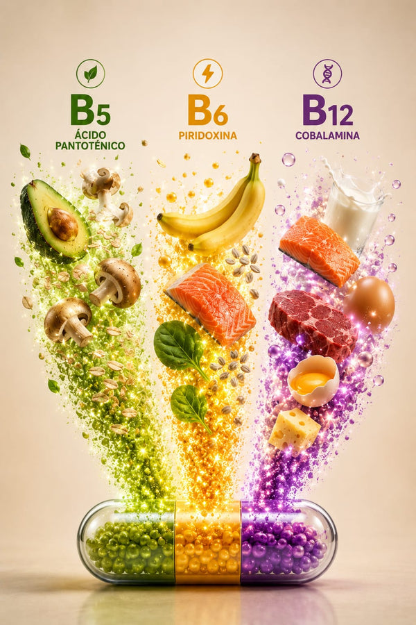 Vitaminas B5, B6 y B12