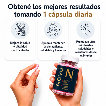 NOVÚ™ | El secreto para frenar la caída, activar el rebrote y tener el pelo, la piel y las uñas que siempre quisiste.